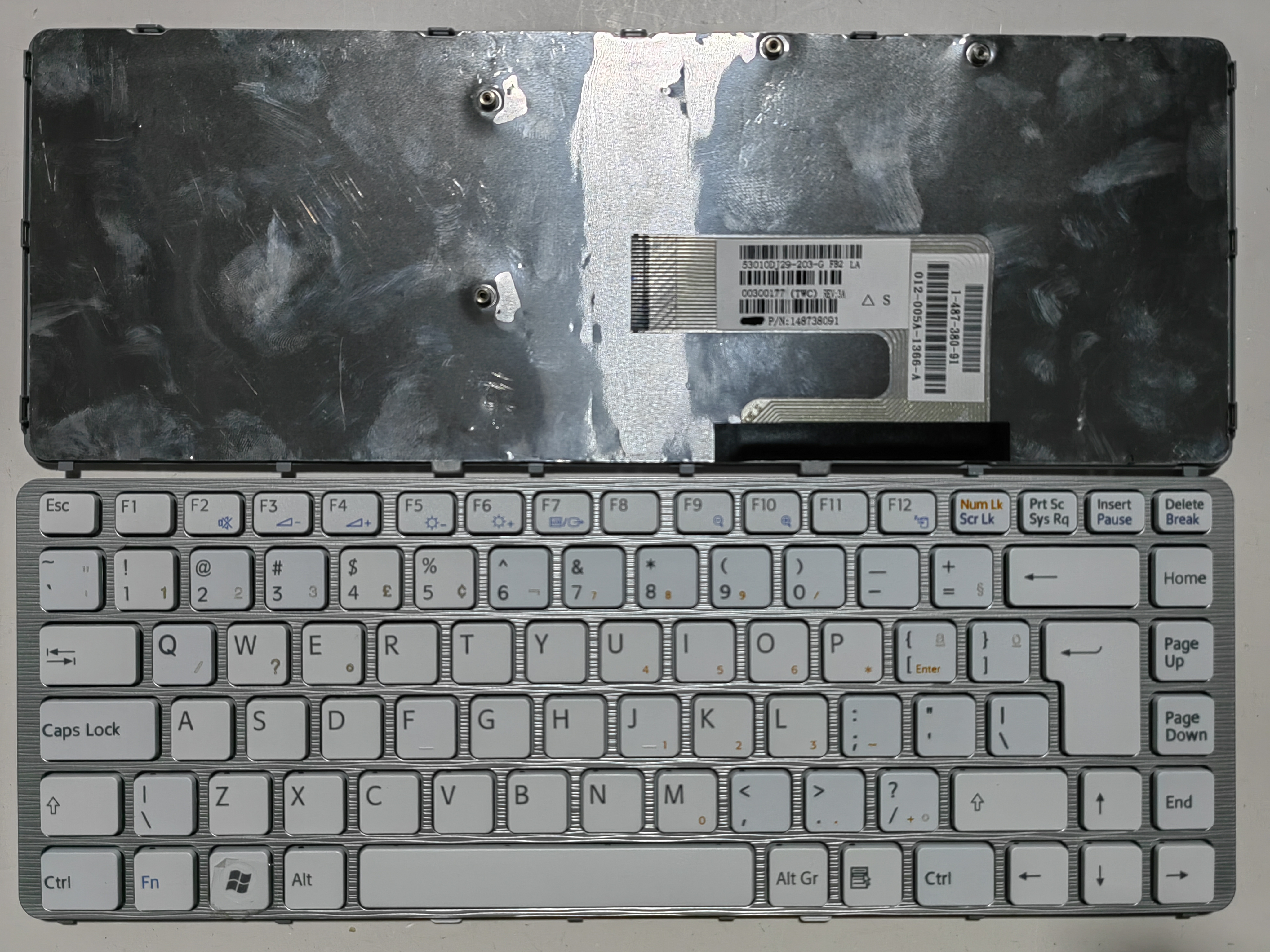 Picture of New Replacement Laptop Keyboard For SONY NW SILVER BR Layout
